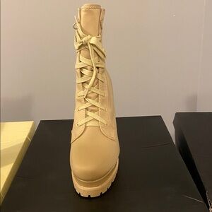 Liliana Cream Ankle Boots